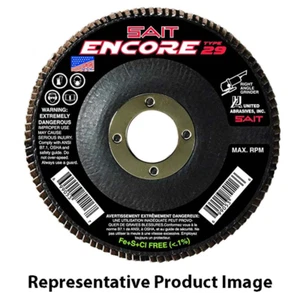 United Abrasives 79128 5x7/8 Encore Type 29 Allzweck ohne Nabe Zirkon Fla - Bild 1 von 1