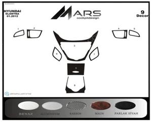 Kit de cubierta de tablero interior de madera para Hyundai Elantra 2012 9 piezas - Imagen 1 de 13