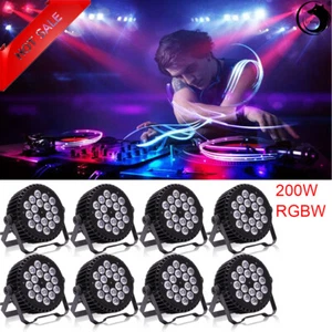 200W DMX RGBW LED 18 Par Stage Light Color Change DJ Party Disco Show Lighting - Picture 1 of 20