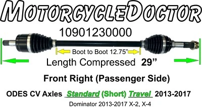 ODES, CV, eje, 800, 1000, 'ST', delantero, derecho, UTV, dominador, 10901230000, D2, D4, X2, X4 Foto 1 de 2