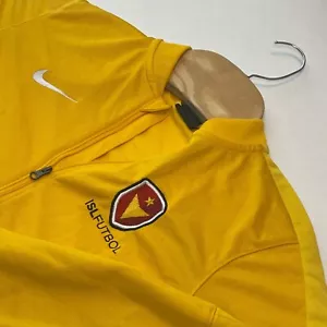 Nike Small ISL Futbol Zip Up Jacket Team Club Camp Barcelona Spain Boys Sz L EUC - Picture 1 of 8