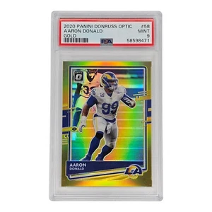 2020 Donruss Optic Gold Prizm #58 Aaron Donald SP #'d /10 PSA 9 - Picture 1 of 2