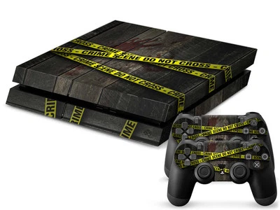 Sony PS4 PLAYSTATION 4 Skin Design Sticker Protector Set - Crime Scene Motif - Image 1 of 2