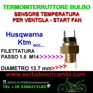 Termointerruttore bulbo sensore temperatura acqua M14x1.5 on 85℃ KTM Husqvarna - Foto 1 di 1
