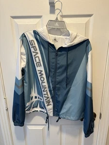 Chaqueta cortavientos unisex para adultos Disney Parks Space Mountain pequeña azul - Imagen 1 de 9