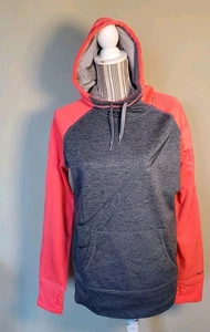 NIKE Mujer Talla L Ajuste Térmico Caliente Rosa y Gris Swoosh Gráfico Sudadera con Capucha  - Imagen 1 de 11