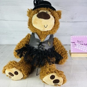 Raro Chaleco Sombrero Negro Gund Steampunk RAMON 18" Oso Marrón Animal Gótico Peluche - Imagen 1 de 15