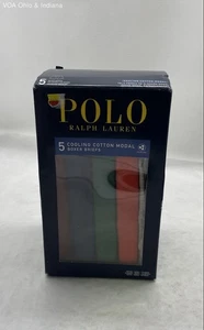 NEW Men's XL Polo Ralph Lauren 5 Cooling Cotton Boxer Briefs - Picture 1 of 5