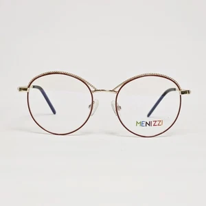 Menizzi M4090 Damen einzigartige zierliche runde Brille in Rot / Gold | 47 mm - Bild 1 von 11