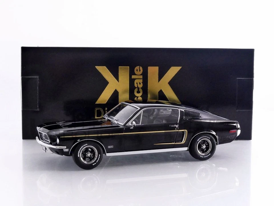 KK SCALE MODELS 1/18 - FORD MUSTANG GT FASTBACK - 1968 181393BK - Photo 1/1