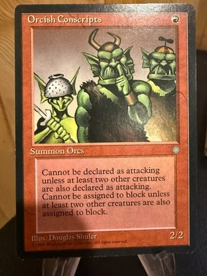 MTG Magic the Gathering Ice Age Orcish Conscripts - Image 1 of 2