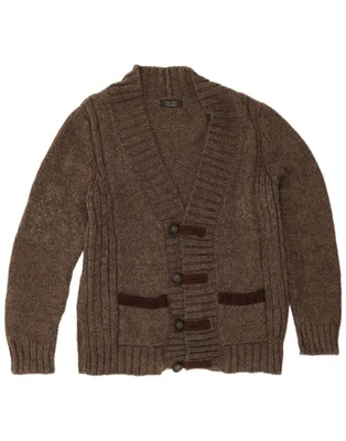 Suéter Cárdigan ZARA Para Hombres XL Marrón Acrílico DD13 Foto 1 de 3
