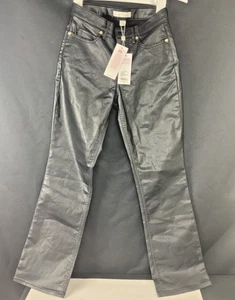 Lilly Pulitzer Liza Coated Denim Crop Flare Noir Size 2 NWT - Picture 1 of 7