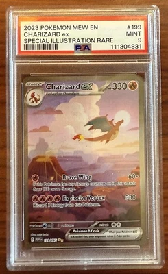 Pokémon TCG Charizard EX 151 Ultra Rare Scarlet & Violet 199/165 PSA 9 - Image 1 of 2