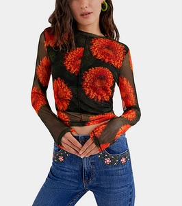 Desigual Women's Blouse Size XS Floral 22SWTK26 - Picture 1 of 7