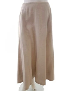 Turnover Size 40 Beige Long Maxi Skirt Viscose 100% Pockets - Picture 1 of 5