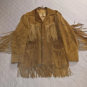 Schott Rancher Fringed Jacket Size 42 Vtg 70s Leather From A Smokers Estate - Picture 1 of 14