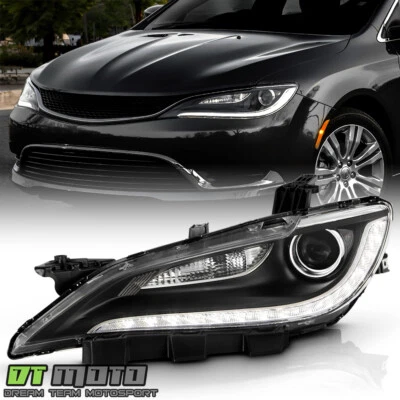 For 2015-2016 Chrysler 200 HID/Xenon w/ Chrome Trim Headlight Headlamp Driver - Image 1 of 4
