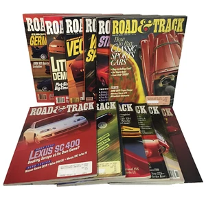 Road And Track 1991 Full Year Lot of 12 Magazines Mazda RX-7 Lexus BMW Cars - Bild 1 von 8
