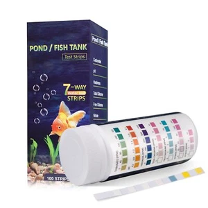 7 in 1 Aquarium Test Strips, 100 Strips Fish Tank Water Quality Test Freshwat... - Picture 1 of 7