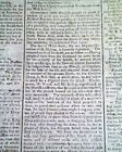 POST AMERICAN REVOLUTIONARY WAR w/ John Paul Jones Mention 1786 Enemy Newspaper
