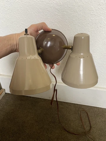 VTG Double Light MCM ATOMIC WALL Modern Mid Century Sconce mcm lamp Cover