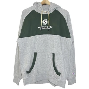 Felpa con cappuccio Champion Sacramento State CSUS colorblock grigio verde uomo grande - Foto 1 di 10