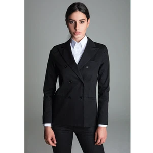 Giacca donna collo a lancia tre tasche con asola sul collo DOPPIO PETTO - D - Picture 1 of 6