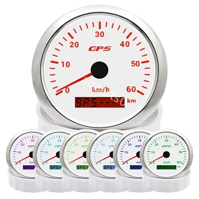 110mm Digital GPS Speedometer Gauge Odometer 0-60km/h For Car Boat Truck - image 1 of 4