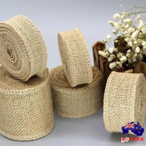 DIY Party Wedding Decorative Jute Burlap Ribbon Gift Packing Bag Warrping - Picture 1 of 10