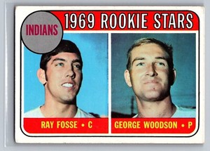 1969 Topps #244 Indians Rookie Stars Ray Fosse Baseball Card EX CENTERED