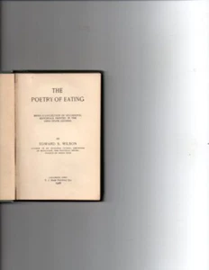 *uncmn* 1908-THE POETRY OF EATING (hrdcvr) COLUMBUS, OHIO - Picture 1 of 4
