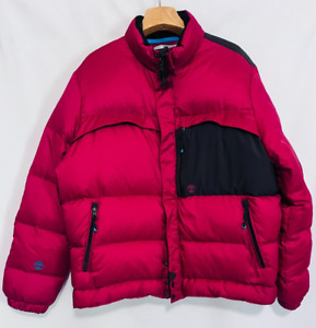 TIMBERLAND down Puffer Jacket Coat men's XL  Red