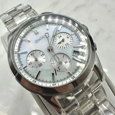 Reloj Mujer DKNY NY-8059 Transparente Madreperla Talla Batería Nueva 6 3/4" Foto 1 de 4