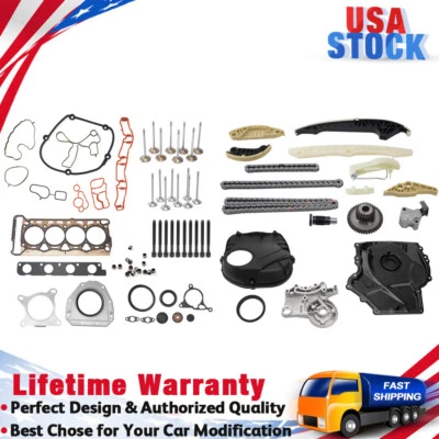 Полный комплект цепи ГРМ и крышки двигателя для 2008-15 Audi A3 A4 A5 A6 Q5 2.0TFSI - Изображение 1 из 4