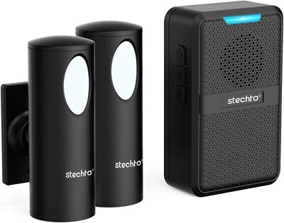 Stechro Infrared Motion Detactor Kit, Wireless Weatherproof 600 ft Range