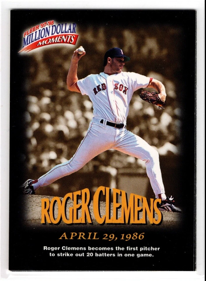 ROGER CLEMENS  RED SOX  1997-98 FLEER MILLION DOLLAR MOMENTS #12 - Image 1 of 1