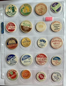 Vintage verschiedene Milchflaschenverschlüsse Posten 20 Stück - Bild 1 von 15