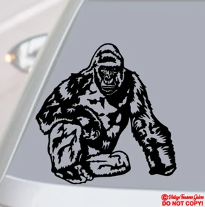 GORILLA ~VINYL DECAL CAR TRUCK REAR WINDOW BUMPER STICKER AFRICA GREAT APE LOVE - Picture 1 of 2