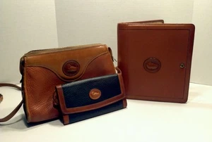 Great set of (3) vintage Dooney & Bourke- All Weather Real Leather pieces  - Picture 1 of 12
