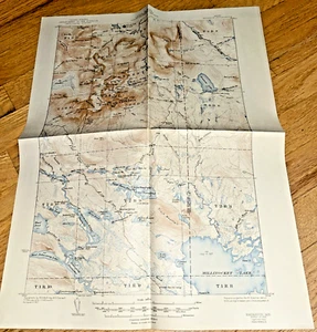 1944 US GEOLOGICAL SURVEY Topographical Map KATAHDIN QUADRANGLE STATE OF MAINE - Imagen 1 de 16