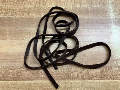 Two (2) Dark Brown Color Tanned Deer Leather  Lace 72"  X  1/4"   3 Oz. - Image 1 of 4