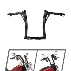12" Pre-Wired 1.25" Fat Bar Handlebar For Harley Sportster 883 1200 Dyna Softail - Bild 1 von 7