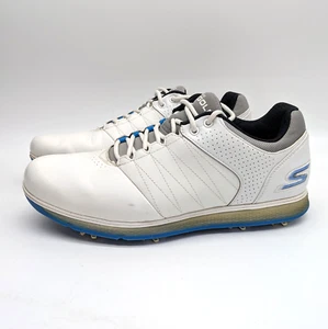 Scarpe da golf Skechers da uomo 10 Go Pro 2 SN 54509 bianche Oxford punte in plastica - Foto 1 di 11