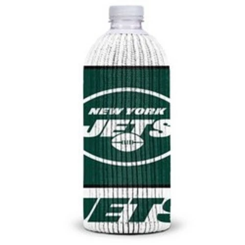 New York Jets Stretchable Knit Bottle Koozie Coolers - 2Pack Cover