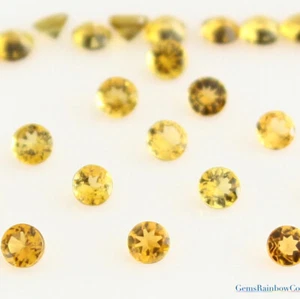 Yellow Tourmaline Round, Oval, Pear, Octagon and Baguette Faceted Loose gemstone - Picture 1 of 12