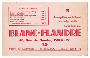 *** BLANC-FLANDRE _ Laverie Blanchisserie *** Buvard ancien 21,5 x 13,5 - Picture 1 of 2