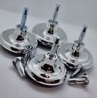 Chrome Glides Feet Legs Castors And Inserts For Divan Bed Base Sofa Settee Chair