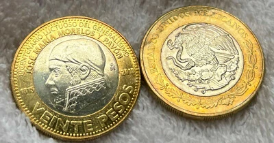 México 2015 20 pesos José María Morelos sin circular Foto 1 de 2