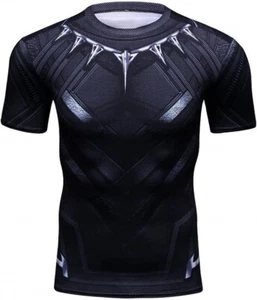 Black Panther Herren Sportswear Kompressions T-Shirt Cosplay Kurzarm mit Garantie - Bild 1 von 5